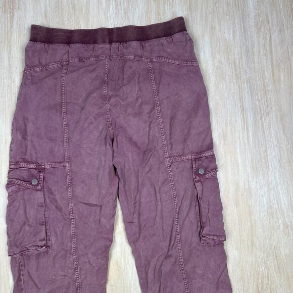 Anthropologie Mauve Cargo Pull On Urban Explorer Casual Jogger Pants Medium TALL - Picture 8 of 15